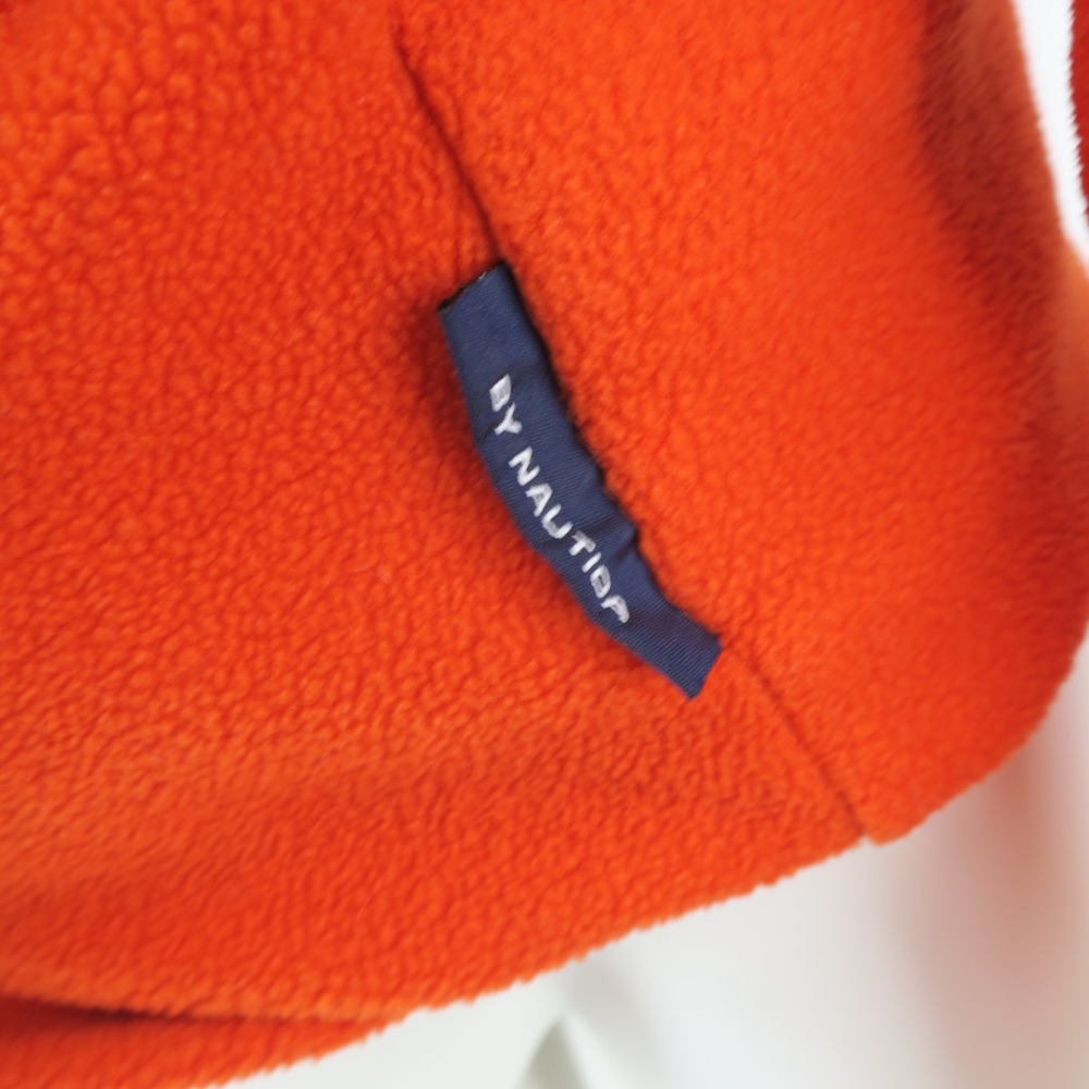 Nautica Competition 1/4 Zip Fleece Pullover Sweater Mens Small Orange - Picture 8 of 9